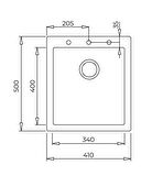 TEKA FORSQUARE 34.40 TG TEK HAZNELİ TEZGAH ÜSTÜ BRİGHT CREAM EVİYE 115230013