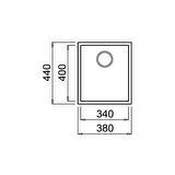 SQUARE 34.40 TG Tek Hazneli Tezgahaltı Tegranite Eviye 115230031