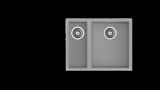SQUARE 560 TG Çift Hazneli Tezgahaltı Tegranite Eviye 115260030