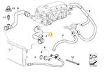 BMW E46 M43 MOTOR RADYATÖR ÜST HORTUMU 11531436407
