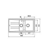 TEKA STONE 60 B-TG 1½B 1D STONE GREY 1,5 GÖZLÜ TEZGAH ÜSTÜ TEGRANİT EVİYE 115360007