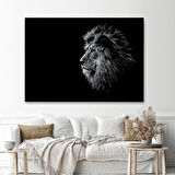 Harita Sepeti Aslan Dekoratif Kanvas Tablo 1153