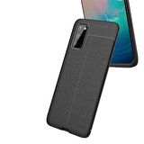 Smcase Samsung Galaxy S20 Ultra Kılıf Deri Dokulu Silikon