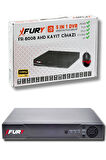 FURY 5 Kameralı Set Full HD Gece Renkli Görüş-Cepten İzle-Su Geçirmez Güvenlik Kamerası Seti 320GB
