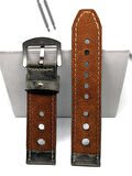 Tissot & Fossil & Panaray  Uyumlu Crayz Hakiki  Deri  24 mm  GRİ