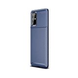 Smcase Samsung Galaxy S20 Plus Kılıf Negro Karbon Silikon  Tam Kapatan Ekran Koruyucu