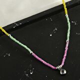 Renkli Kum Boncuk Taşlı Kolye