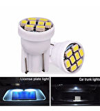 5 Adet Beyaz Renk T10 Park Ampulü Dipsiz Ampul Led Ampul 8 ledli