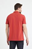 Erkek Basic Polo Yaka Tişört (Regular Fit) Kiremit