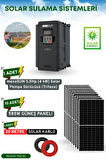 TARLA VE SERA SULAMA SİSTEMİ MEXSUNN 5.5 HP 4KW TRİFAZE SOLAR POMPA SÜRÜCÜSÜ 585 W Güneş Paneli