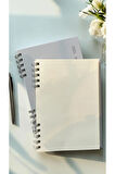 The Notebook Serisi Spiralli 80 Yaprak Çizgisiz A5 Defter (LIGHT GREY KAPAK)