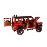 1:16 Ölçek Metal Model Suv Araba Çek Bırak Işıklı Sesli Kırmızı