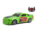 1/16 Ölçek Uzaktan Kumandalı Spor Araba Mustang Ful Fonksyon Yeşil