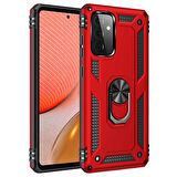 Gpack Samsung Galaxy A72 Kılıf Vega Tank Koruma Standlı Yüzüklü MıknatıslıNano Glass