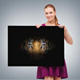 Harita Sepeti Kaplan Gözleri Dekoratif Kanvas Tablo 1161