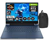 HP Victus 16-S0015NT AMD Ryzen7 7840HS 96GB DDR5 Ram 512gb SSD 8GB RTX4060 16,1 İnç 144Hz IPS FHD Windows11Home Taşınabilir Bilgisayar 77Z586EA16+ZettaÇanta