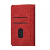 Smcase iPhone 6 Plus Kılıf Kumaş Spor Standlı Cüzdan