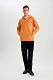DeFacto Comfort Regular Fit Rahat Kalıp Kapüşonlu Çıtçıt Kapamalı Baskılı Sweatshirt B4766AX24SPOG589