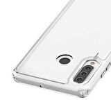 Smcase Huawei P30 Lite Kılıf Coss Sert Hibrit Silikon  Nano Ekran Koruyucu