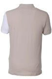 Erkek Polo Yaka Tişört Bej %100 Pamuk Slim Fit Ribanalı Kol T-shirt NCS JEANS 1164
