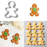 3B Trend 3 Parça Paslanmaz Metal Kurabiye Kalıbı Ginger Man Adam Kalıbı İnsan Kalıbı