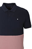 Erkek Polo Yaka Tişört Lacivert %100 Pamuk Slim Fit Ribanalı Kol Garnili T-shirt NCS JEANS 1165