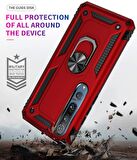 Smcase Xiaomi Mi 10 Kılıf Vega Yüzüklü Tank Kapak  Tam Kapatan Cam 