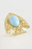 Balık Turkuaz Taşlı Yüzük