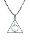 Harry Potter Ölüm Yadigarları Üçgen Örme Zincir Kolye - Gümüş Kaplama - Erkek Kadın Kolye - No:1415