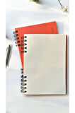 The Notebook Serisi Spiralli 80 Yaprak Çizgisiz A5 Defter (ORANGE CORAL KAPAK)