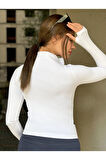 Fermuarlı Su Geçirmez Fitted Uzun Kollu Bluz Uzun Kollu T-shirt