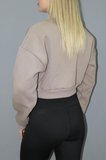 Baskılı Crop Sweat Taba - 211.502.