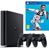 Sony Playstation 4  Slim 1 Tb Oyun Konsolu + 2.  Kol +  Fifa 19
