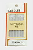 10 Adet Gümüş Dikiş İğnesi