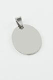 Oval İsim Yazılabilir Çelik Kolye Ucu 2,5*3,5 cm