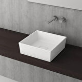Bocchi Vessel Tezgah Üstü Lavabo 38X38 cm Mat Beyaz 1173-002-0125
