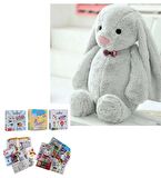 Uyku Arkadaşım PAPYONLU Uzun Kulak 65 cm Peluş Tavşan ve Eğitici Eğlenceli Etkinlik SETİ