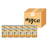MYCAT TAVUK PARÇA ETLİ YETİŞKİN KEDİ KONSERVESİ 12 Lİ (400GR)