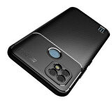 Gpack Realme C21 Kılıf Negro Kamera Korumalı Karbon GörünümNano Glass