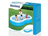 Şişirme POMPALI, Bestway 54117 Jumbo Oval Renkli Aile Havuzu SETİ