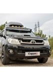Toyota Hilux Ön Cam Güneşliği Siperlik Akrilik Vizör Şapka Terek (ABS) Piano Black 2006-2012