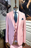 Guild Milos Slim Fit Pembe Takım Elbise