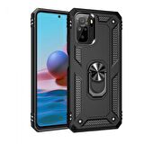 Gpack Xiaomi Redmi Note 10S Kılıf Vega Tank Koruma Standlı Yüzüklü Mıknatıslı