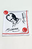 23 Nisan 19 Mayıs Türk Bayraklı ve Atatürk İmzalı Bandana 50*50