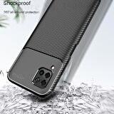 Smcase Huawei P40 Lite Kılıf Negro Karbon Desenli Silikon
