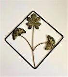 ALEDA Gold Kare Yaprak Duvar Dekoru