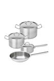 Teka Cookware Set 7 Parça Indüksiyonlu Ocaklarla Uyumlu Paslanmaz Çelik Tencere Seti