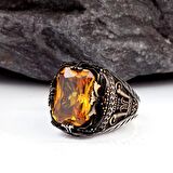 ZİRKON TAŞLI ERKEK GÜMÜŞ YÜZÜK