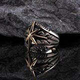 PUSULA MODEL 925 AYAR GÜMÜŞ ERKEK YÜZÜK