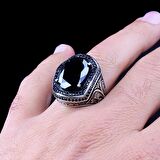 925 AYAR GÜMÜŞ ZİRKON TAŞLI KALEM MOTİFLİ YÜZÜK